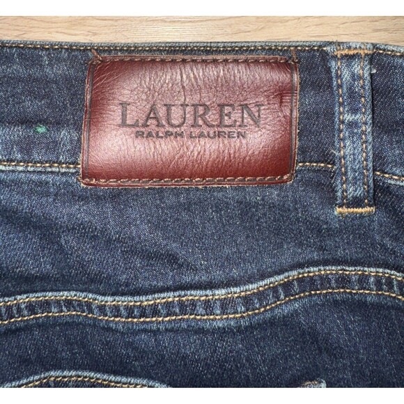 Lauren Ralph Lauren Jeans Women's Size 14 Blue Premier Straight Stretch - Picture 6 of 7